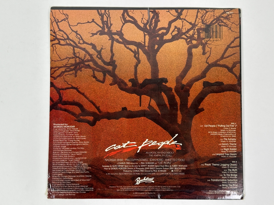 Factory Sealed Giorgio Moroder - Cat People (Original Soundtrack) MCA Records MCA-37263  1982 Vinyl Record [Photo 2]