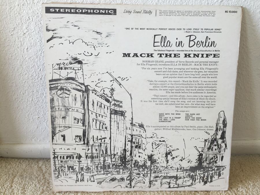 Ella Fitzgerald ‎- Mack The Knife - Ella In Berlin - Verve Records ‎- MG VS-64041 [Photo 2]