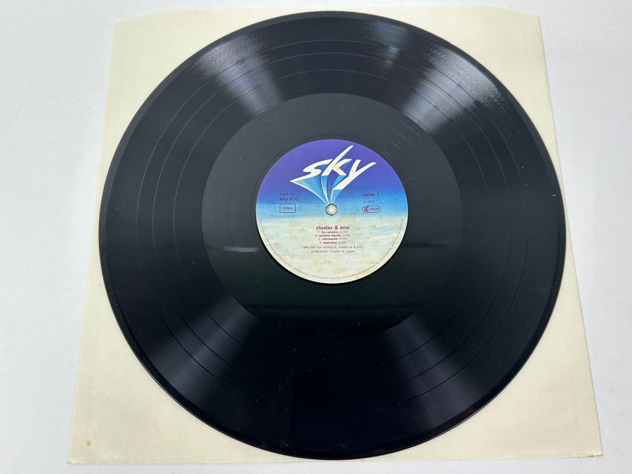 Cluster & Eno - Cluster & Eno, Sky Records (Germany), SKY 010 1977 Vinyl Record [Photo 3]