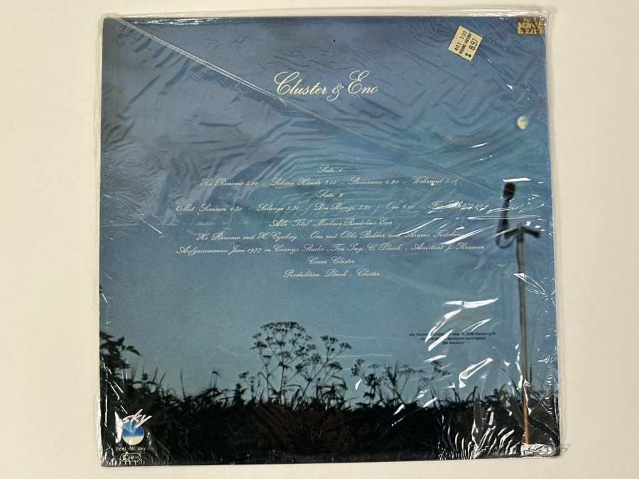 Cluster & Eno - Cluster & Eno, Sky Records (Germany), SKY 010 1977 Vinyl Record [Photo 2]