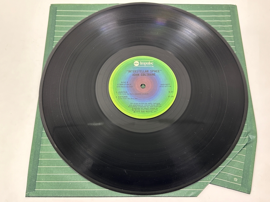 John Coltrane - Interstellar Space Album, Impulse Record Label, Catalog Number ASD-9277, Released In 1974. Vinyl Record [Photo 5]