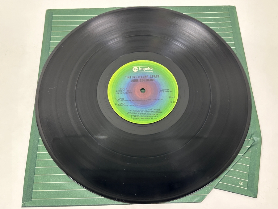 John Coltrane - Interstellar Space Album, Impulse Record Label, Catalog Number ASD-9277, Released In 1974. Vinyl Record [Photo 4]