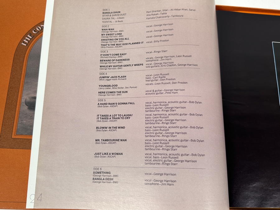 George Harrison And Friends - The Concert For Bangladesh: Original Motion Picture Soundtrack Apple Records STCX-3385 1971 Vinyl Record [Photo 4]