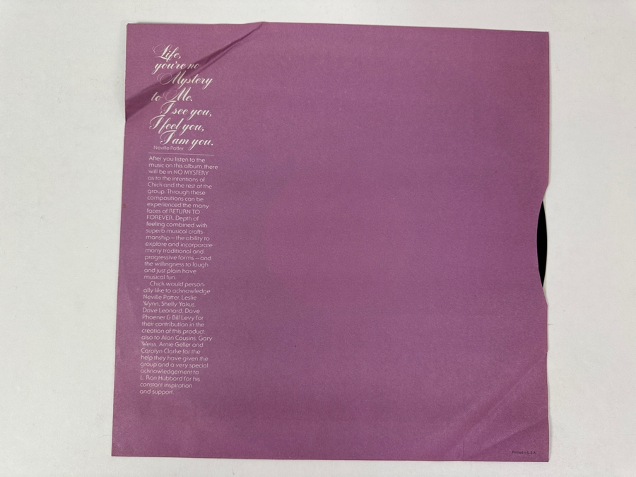 Return To Forever Featuring Chick Corea - No Mystery Polydor Record Label Catalog Number PD 6512 1975 Vinyl Record [Photo 6]