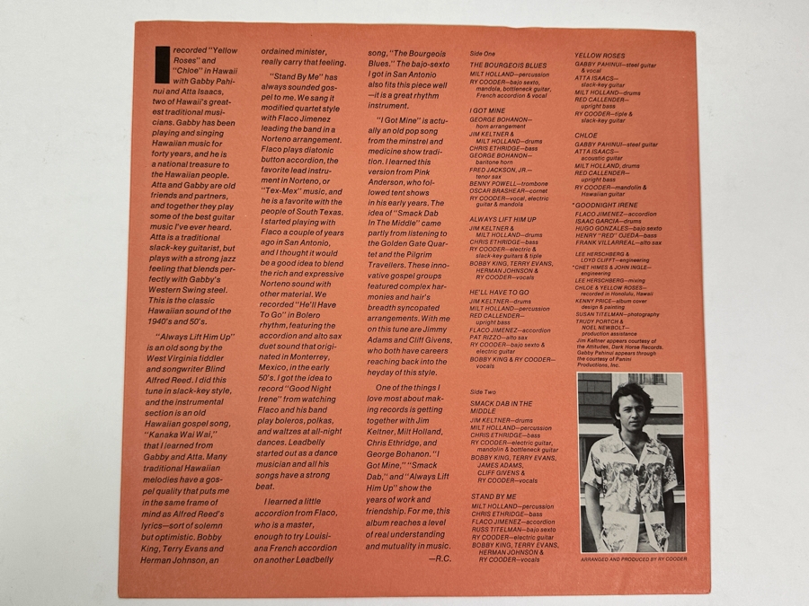 Ry Cooder - Chicken Skin Music - Reprise Records MS 2254 1976 Vinyl Record [Photo 5]