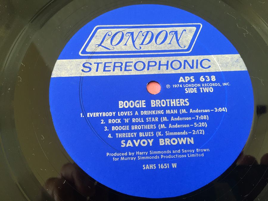Savoy Brown ‎- Boogie Brothers - London Records ‎- APS 638 [Photo 6]