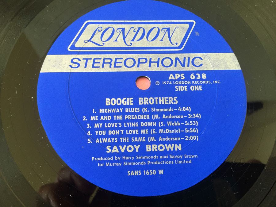 Savoy Brown ‎- Boogie Brothers - London Records ‎- APS 638 [Photo 4]
