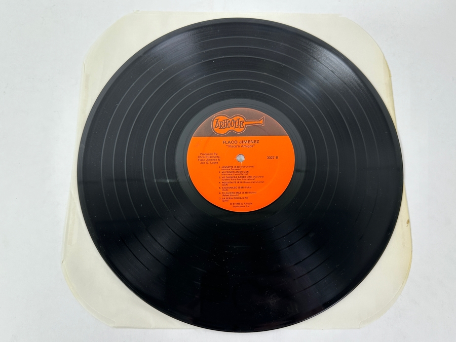 Flaco Jimenez - Flaco's Amigos, Arhoolie, 3027, 1988 Vinyl Record [Photo 4]