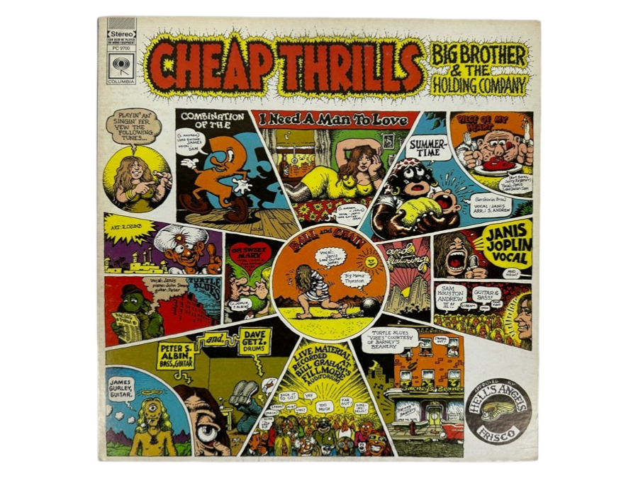 Big Brother & The Holding Company - Cheap Thrills Columbia PC 9700 1968 Very Collectible Vinyl Record Featuring Janis Joplin And Artwork By Underground Cartoonist Robert Crumb