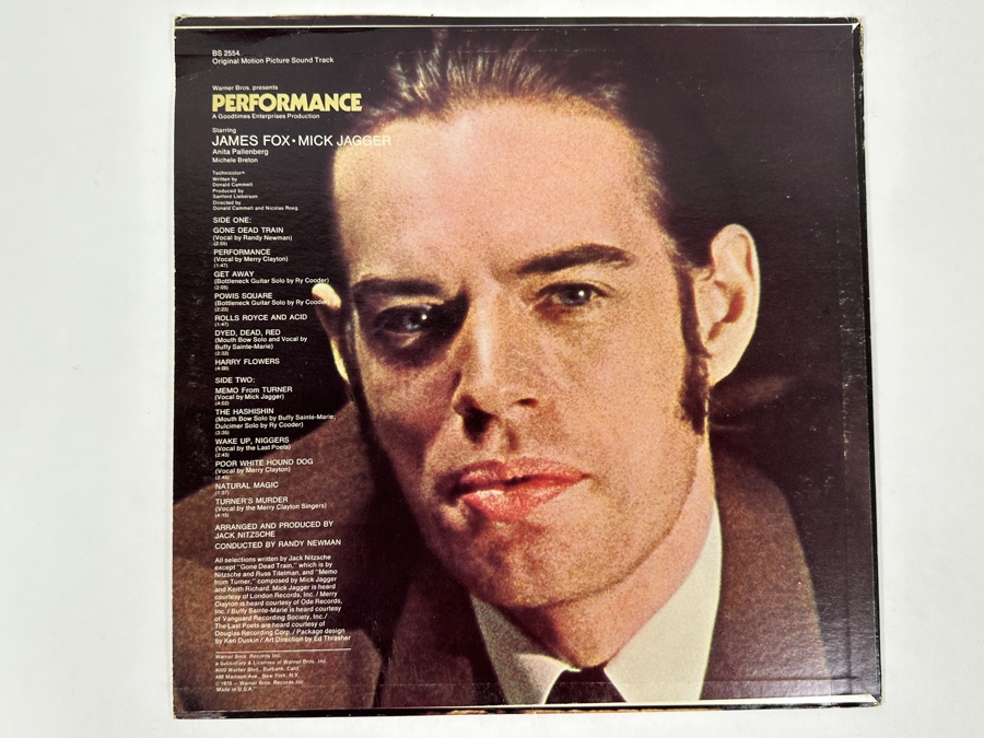 Mick Jagger - Performance Original Motion Picture Soundtrack, Warner Bros. Records, 2554, 1970 Vinyl Record [Photo 2]