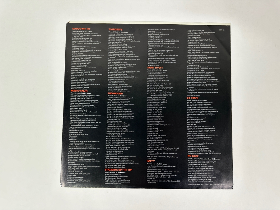 Rick James - Throwin' Down, Gordy / Motown Records 6005GL 1982 Vinyl Record [Photo 5]