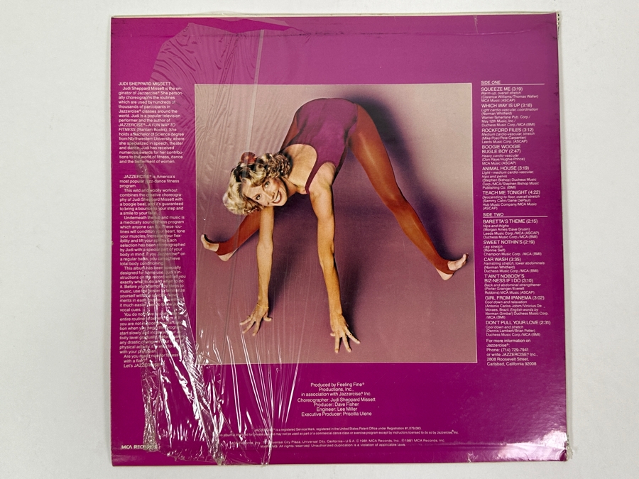 Judi Sheppard Missett - Jazzercise MCA 5272 1981 Vinyl Record [Photo 2]