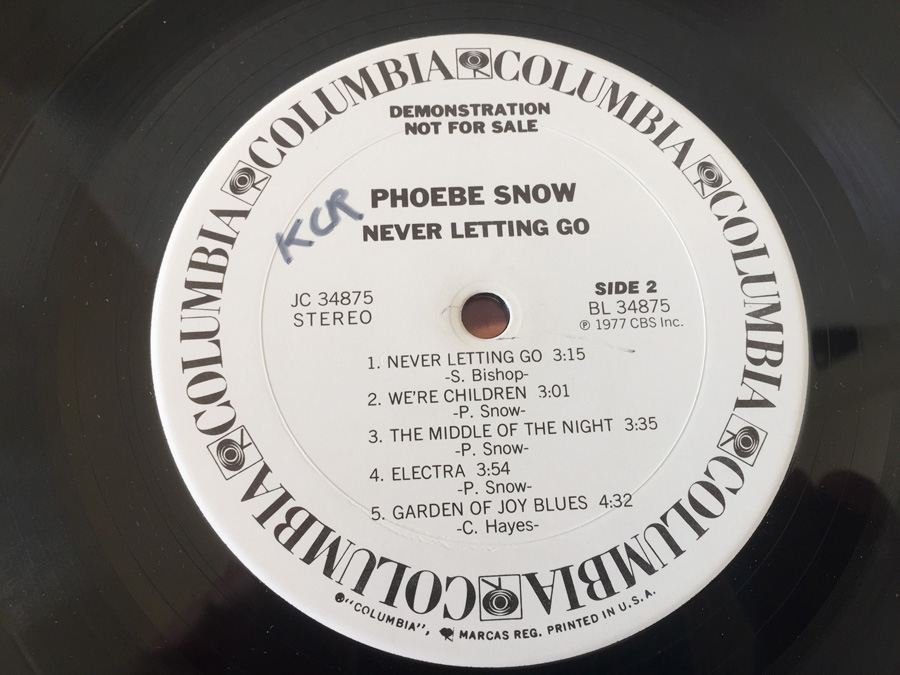 Phoebe Snow ‎- Never Letting Go - Columbia ‎- JC 34875 - PROMO [Photo 9]