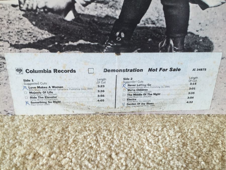 Phoebe Snow ‎- Never Letting Go - Columbia ‎- JC 34875 - PROMO [Photo 2]