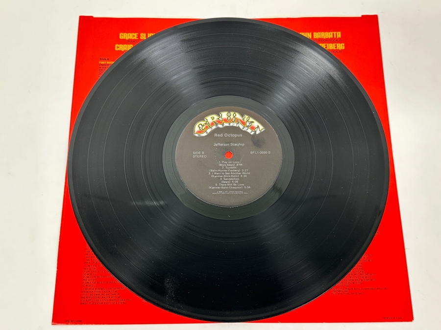 Jefferson Starship - Red Octopus, Grunt (Distributed By RCA Records) BFL1-0999, 1975 Vinyl Record [Photo 6]