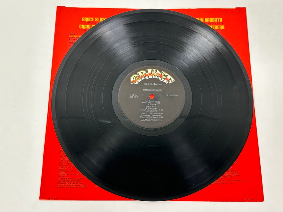 Jefferson Starship - Red Octopus, Grunt (Distributed By RCA Records) BFL1-0999, 1975 Vinyl Record [Photo 5]