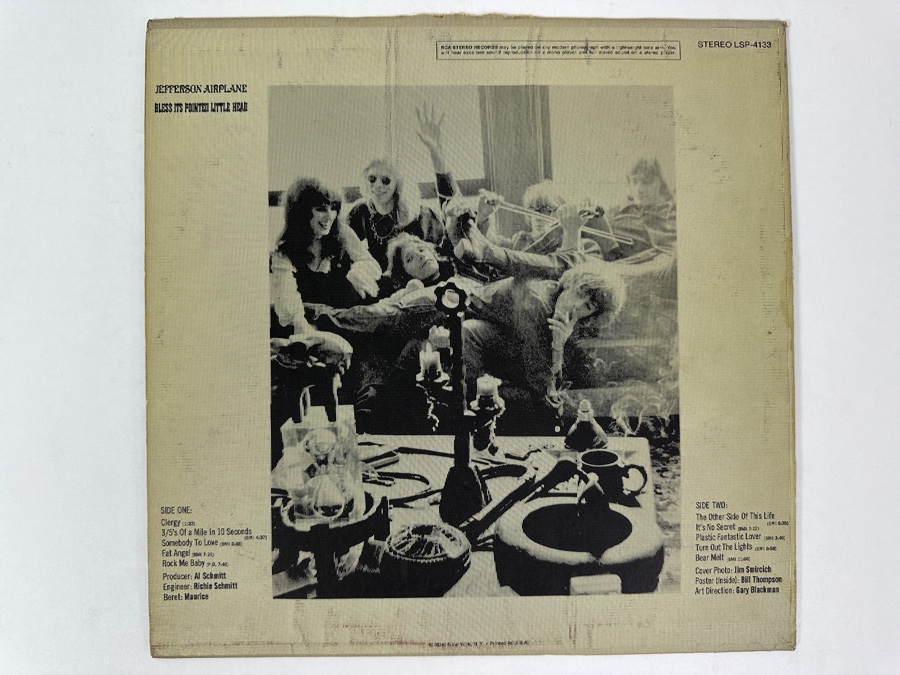 Jefferson Airplane - Bless Its Pointed Little Head RCA Victor LSP-4133, 1969 Vinyl Record [Photo 2]