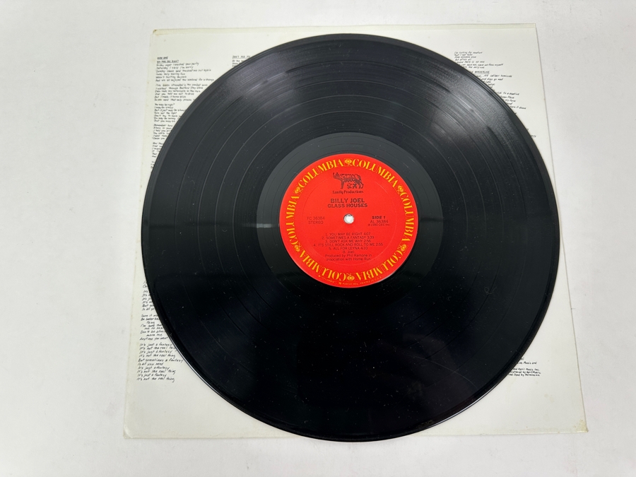 Billy Joel - Glass Houses - Columbia Records FC 36384 1980 Vinyl Record [Photo 3]