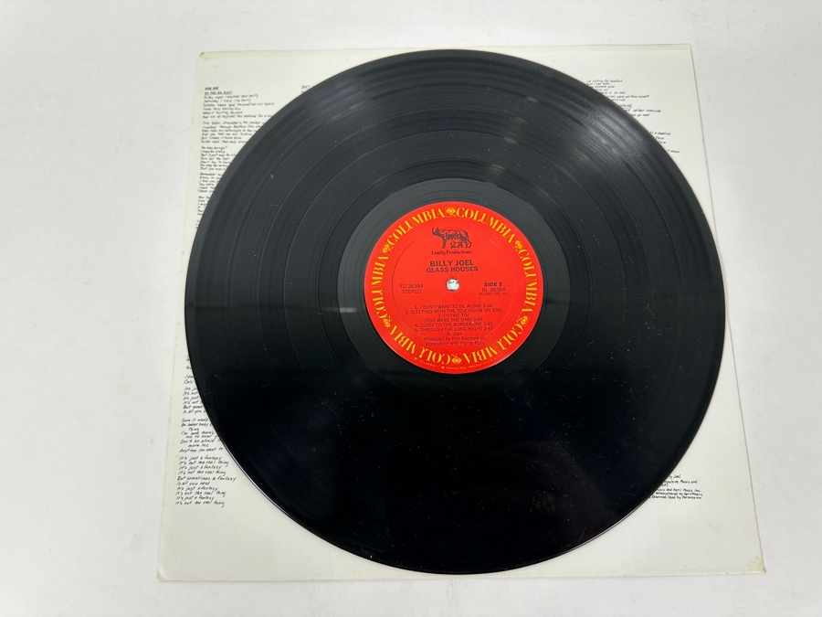 Billy Joel - Glass Houses - Columbia Records FC 36384 1980 Vinyl Record [Photo 4]