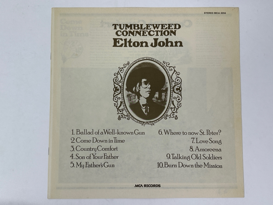 Elton John - Tumbleweed Connection MCA MCA-3001 1970 Vinyl Record [Photo 4]