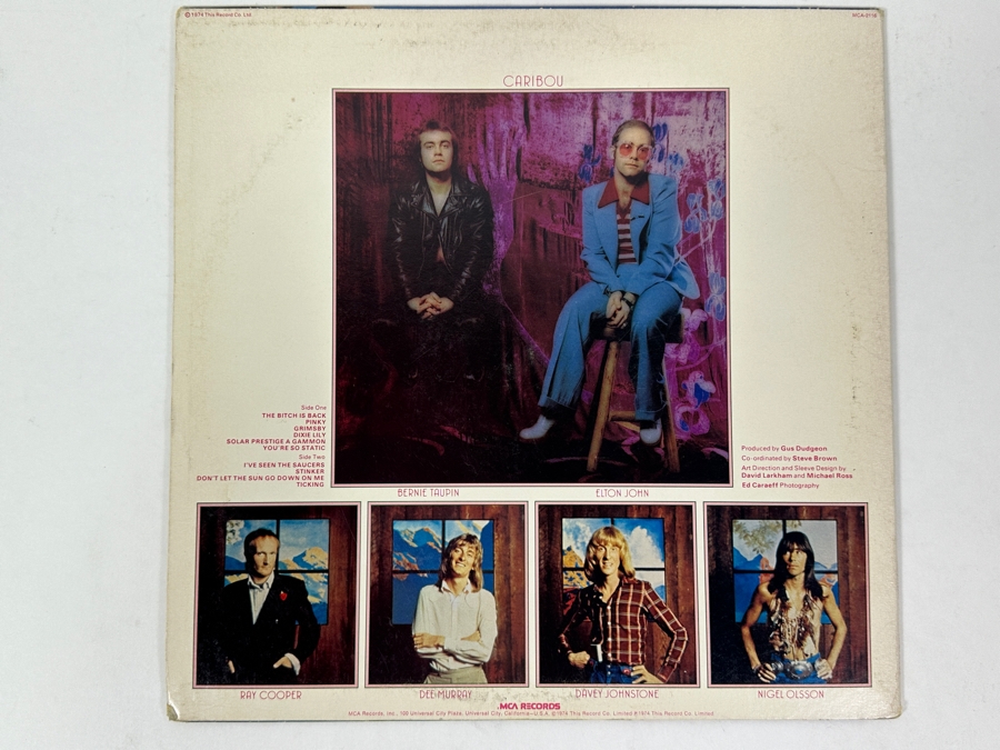 Elton John - Caribou - MCA Records MCA-2116 1974 Vinyl Record [Photo 2]