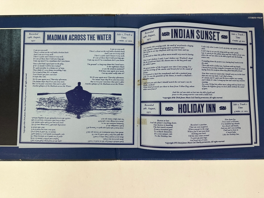 Elton John - Madman Across The Water - Uni Records UNI-93120 1971 Vinyl Record [Photo 5]