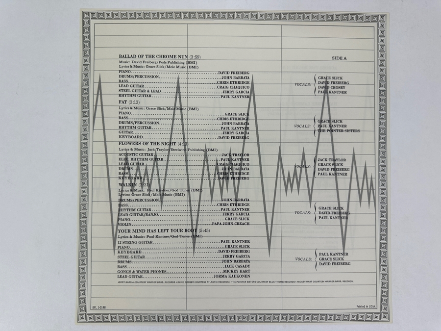 Paul Kantner Grace Slick & David Freiberg - Baron Von Tollbooth & The Chrome Nun, Grunt Records BFL1-0148 1973 Vinyl Record [Photo 4]