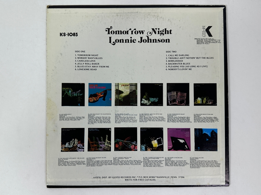 Lonnie Johnson - Tomorrow Night. King Records, KS 1083 STEREO, 1965. Vinyl Record [Photo 2]