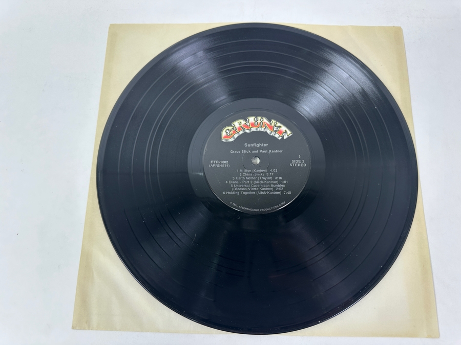 Paul Kantner & Grace Slick - Sunfighter Grunt FTR-1002 1971 Vinyl Record [Photo 12]
