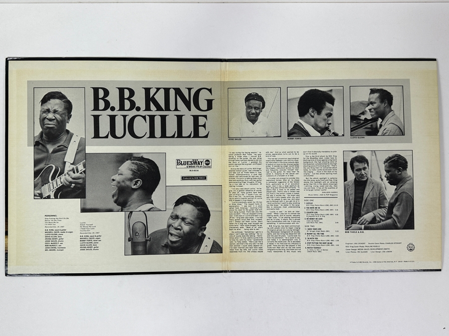 B.B. King - Lucille. This Iconic Blues Album Features A Stylized Image Of B.B. King's Beloved Guitar, Lucille BluesWay BLS-6016 1968 Vinyl Record [Photo 2]