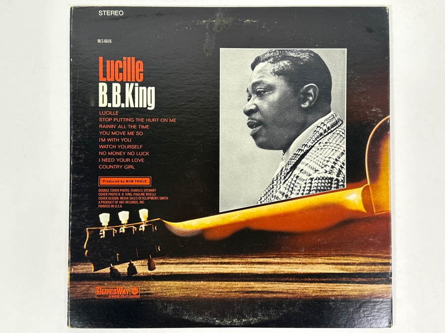 B.B. King - Lucille. This Iconic Blues Album Features A Stylized Image Of B.B. King's Beloved Guitar, Lucille BluesWay BLS-6016 1968 Vinyl Record [Photo 4]