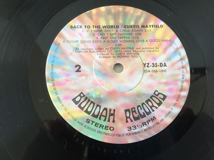 Curtis Mayfield ‎- Back To The World - Buddah Records ‎- YZ-35-DA - JAPAN [Photo 10]