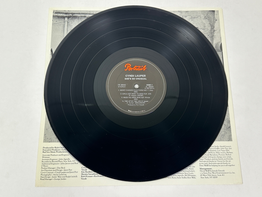 Cyndi Lauper - She's So Unusual, Portrait, BFR 38930, 1983 Vinyl Record [Photo 3]