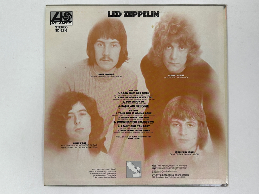 Led Zeppelin - Led Zeppelin, Atlantic, SD 8216, 1969 Vinyl Record [Photo 2]