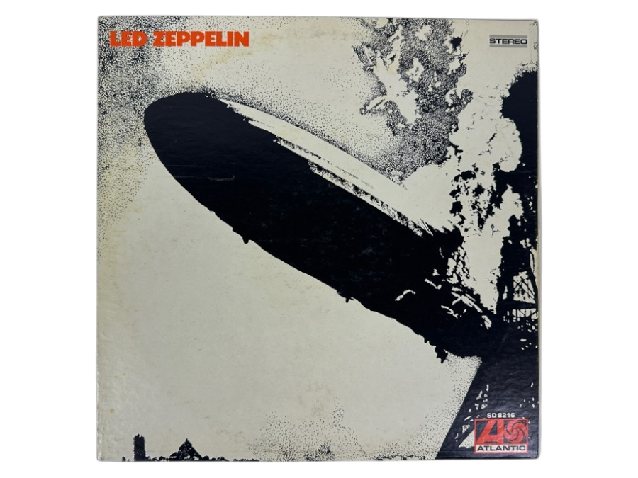 Led Zeppelin - Led Zeppelin. Iconic Black And White Hindenburg Cover, Atlantic, SD 8216, 1969. Vinyl Record