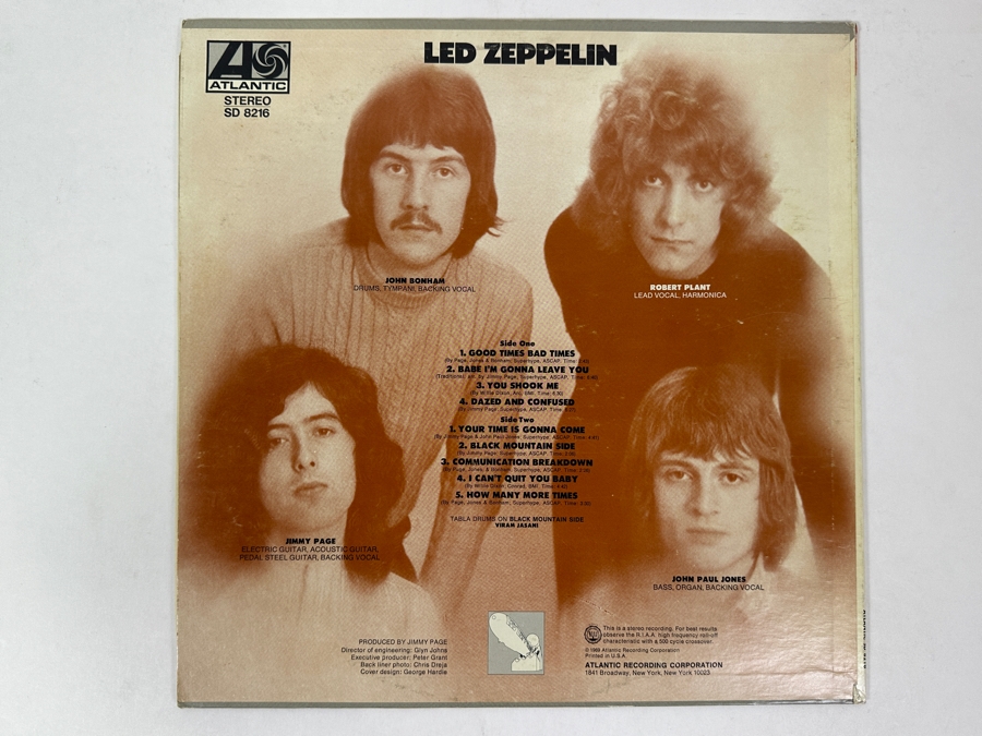 Led Zeppelin - Led Zeppelin. Iconic Black And White Hindenburg Cover, Atlantic, SD 8216, 1969. Vinyl Record [Photo 2]