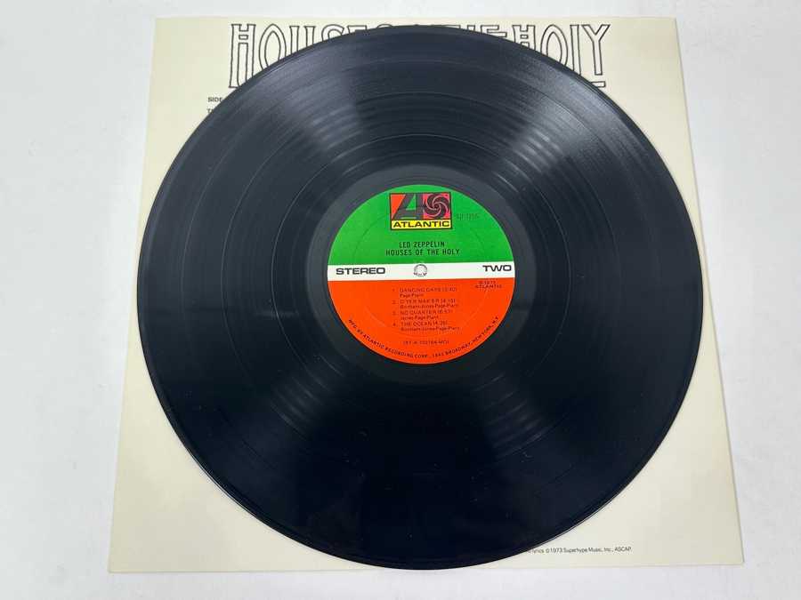 Led Zeppelin - Houses Of The Holy Atlantic SD 7255 1973 Vinyl Record [Photo 5]
