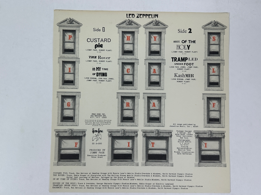 Led Zeppelin - Physical Graffiti Swan Song Records SS 2-200 1975 Vinyl Record [Photo 5]