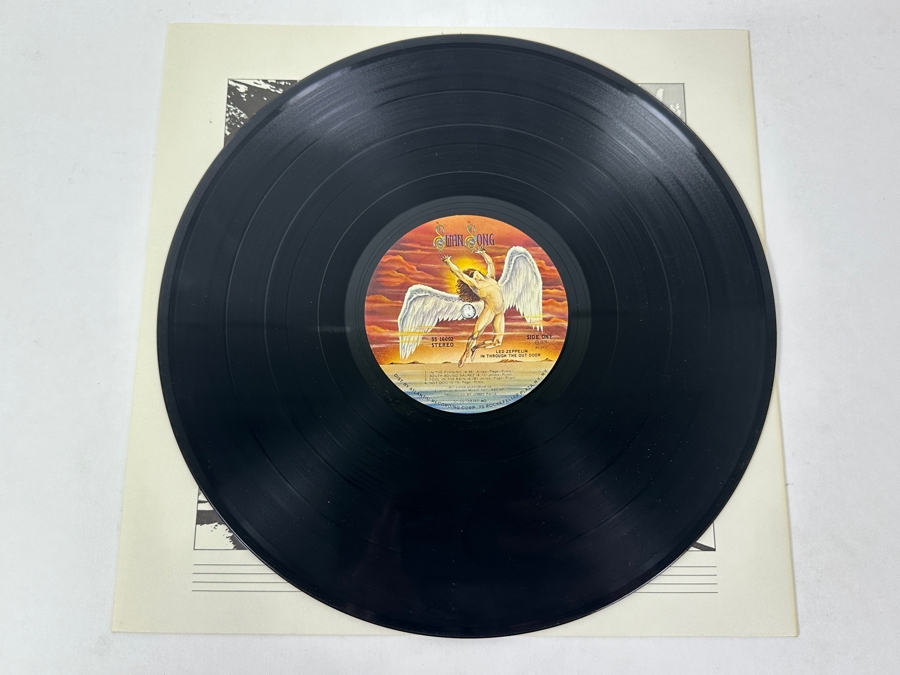 Led Zeppelin - In Through The Out Door, Bar Scene Featuring An Overturned Chair, Swan Song Records, SS 16002, 1979 Vinyl Record [Photo 3]