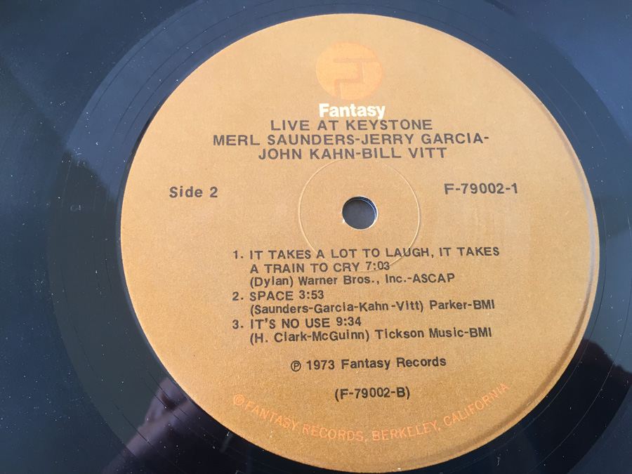 Merl Saunders, Jerry Garcia, John Kahn, Bill Vitt ‎– Live At Keystone - Fantasy ‎- F-79002 [Photo 9]