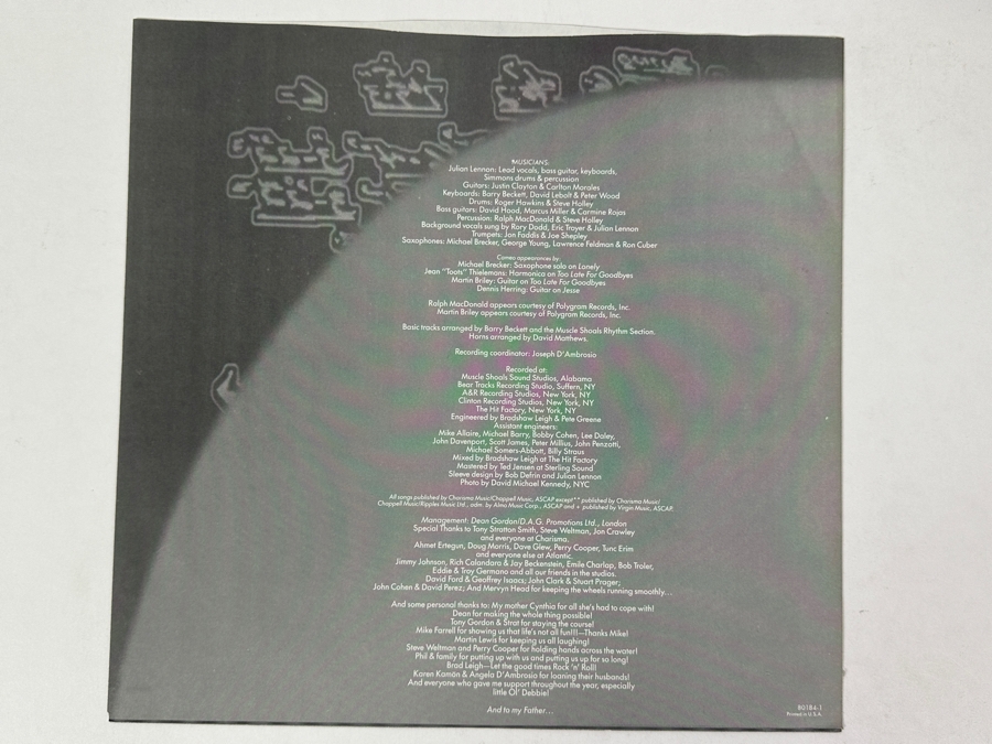 Julian Lennon - Valotte Atlantic Records 80184-1 1984 Vinyl Record [Photo 5]