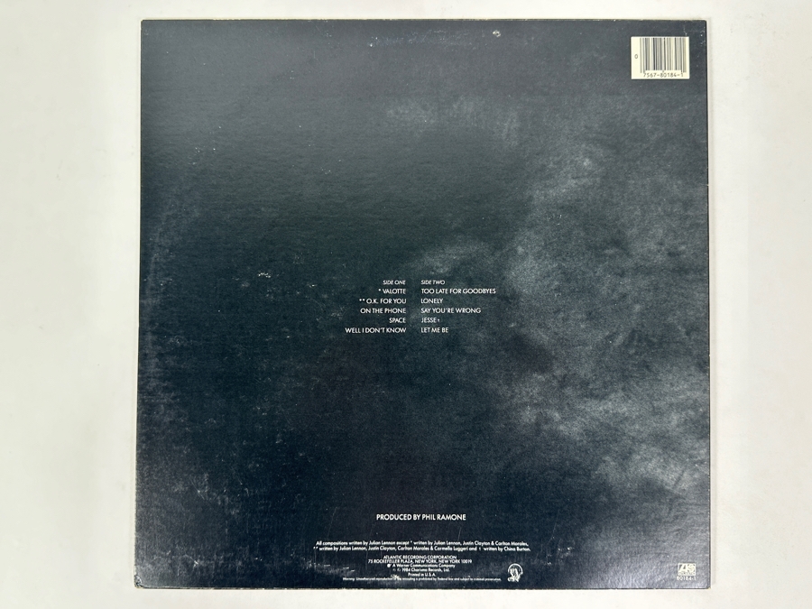 Julian Lennon - Valotte Atlantic Records 80184-1 1984 Vinyl Record [Photo 2]