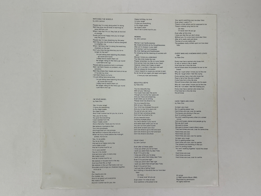 John Lennon & Yoko Ono - Double Fantasy, Geffen Records, Catalog Number GHS 2001, Released 1980 Vinyl Record [Photo 5]