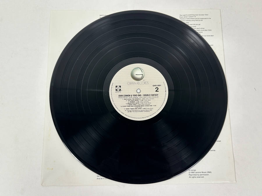John Lennon & Yoko Ono - Double Fantasy, Geffen Records, Catalog Number GHS 2001, Released 1980 Vinyl Record [Photo 4]