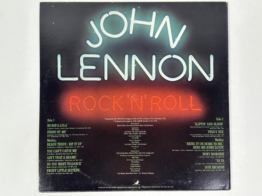John Lennon - Rock 'N' Roll Apple Records SK-3419 1975 Vinyl Record [Photo 2]