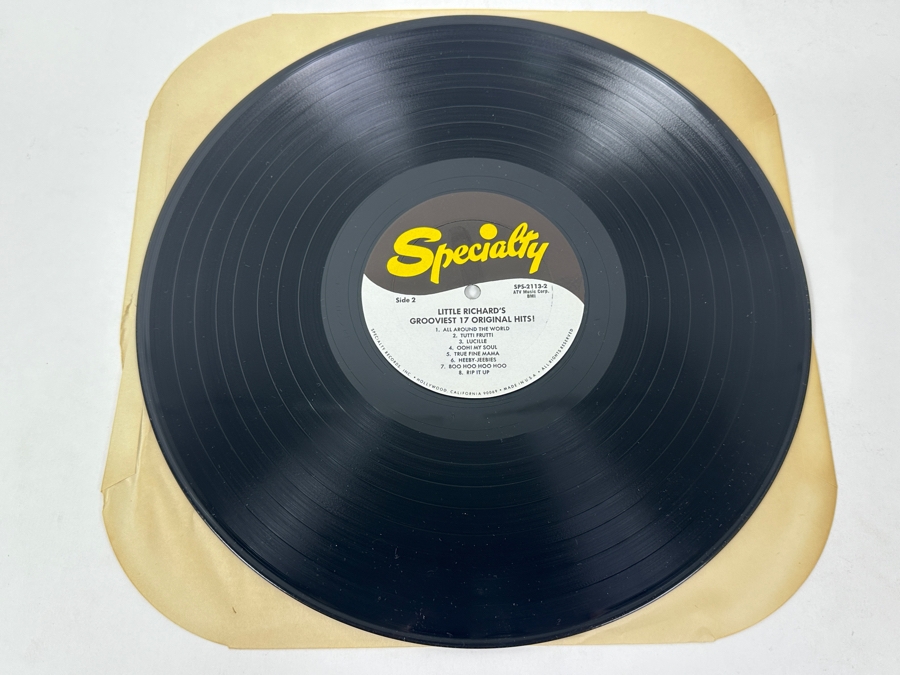Little Richard - Grooviest 17 Original Hits! With Vibrant Psychedelic Cover Art, Specialty SPS 2113 1970 Vinyl Record [Photo 4]