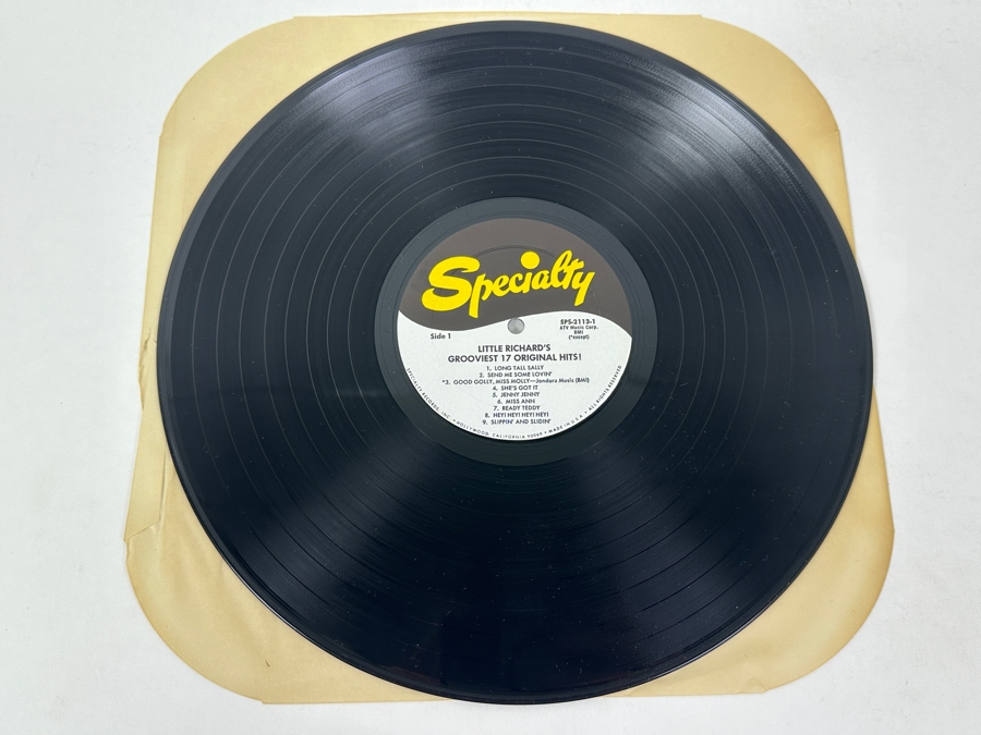 Little Richard - Grooviest 17 Original Hits! With Vibrant Psychedelic Cover Art, Specialty SPS 2113 1970 Vinyl Record [Photo 3]
