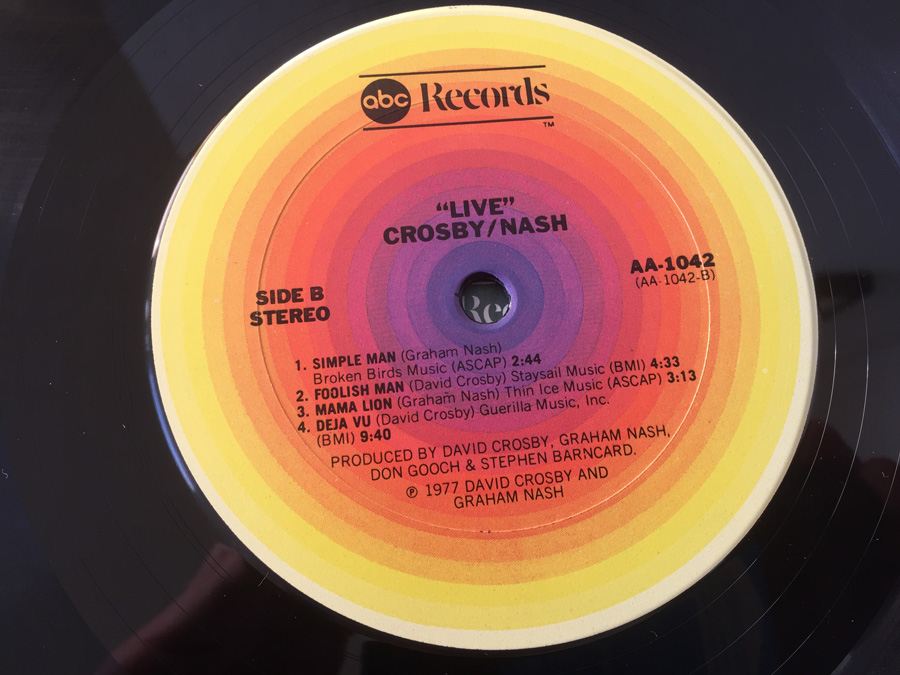 Crosby-Nash ‎- Live - ABC Records ‎- AA-1042 - PROMO [Photo 9]