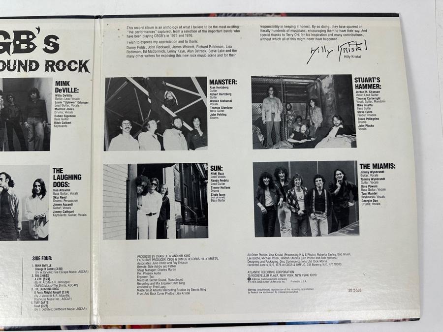 Various Artists - Live At CBGB'S Atlantic SD 2-508 1976 Vinyl Record [Photo 4]