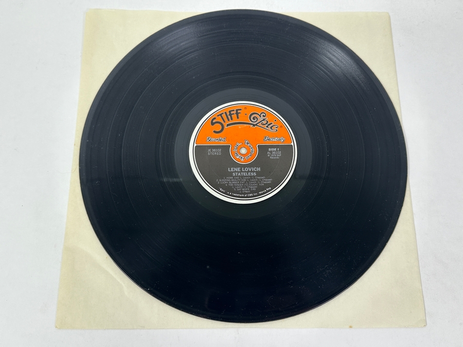 Lene Lovich - Stateless -Released In 1978 By Stiff - Epic Records JE 36102 Vinyl Record [Photo 3]